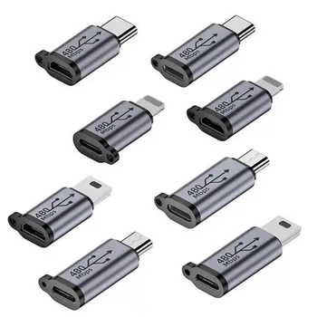 Typ-C-Buchse auf Mini-USB/Typ-C/iOS-Buchse auf Micro-USB/Micro-USB-Buchse auf Typ-C/Micro-USB-Buchse
