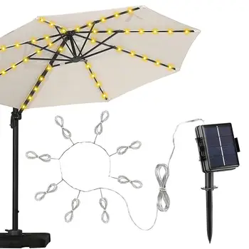 Solar-Gartenschirmleuchte, solarbetriebene Dekorationsleuchte für den Außenbereich, Garten, Hinterhof