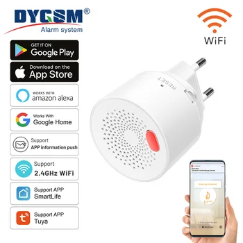 Tuya smart home wifi erdgas sensor brennbarer haushalt smart lpg gasleck alarm melder brandschutz