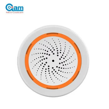 Coolcam Tuya Zigbee Smart Siren Alarm für die Sicherheit zu Hause mit Stroboskopwarnungen, unterstützt