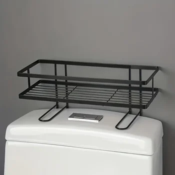 Nicht perforiertes Toilettenregal, Aufbewahrungsregal für das Badezimmer, multifunktionales Aufbewahrungsregal