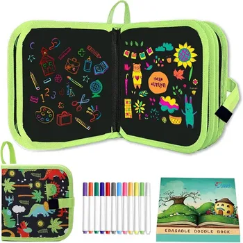 Löschbares Doodle-Buch für Kinder, Kleinkinder, Spielzeug, wiederverwendbare Zeichenblöcke mit 12