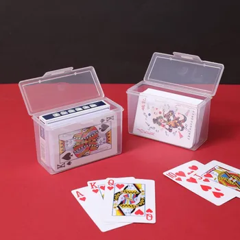 Transparente Kunststoff Boxen Spielkarten Container PP Lagerung Fall Verpackung Poker Spiel Karte Box