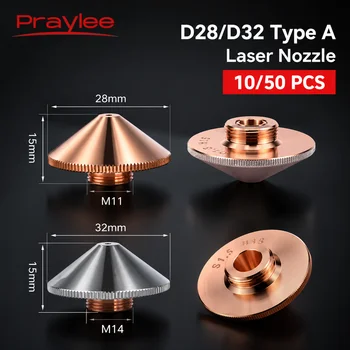 Düse für Faserlaser-Schneidemaschine Typ A H15 M14 Einzel-Doppel-Chrom-Düsen, plattiertes Kaliber 0,8-6,0 mm