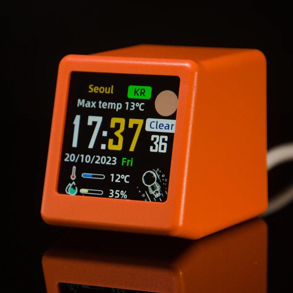 GeekMagic Super Coole Mini WLAN Desktop Wetter-Digitaluhr mit – Bild 4