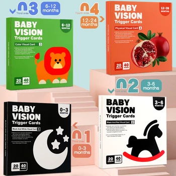Baby Visuelle Stimulation Karten Montessori High Contrast Flash Karte Kleinkind Geschenk Für Kinder Erkenntnis