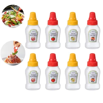 25 ml Mini-Gewürzflasche, Camping-Quetschflaschen für Kochgeschirr, Grill, Ketchup, Öl, Menage, Sojasauce