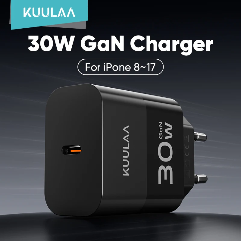 Mini-Ladegerät 30 W USB-C, PD und QC 3.0