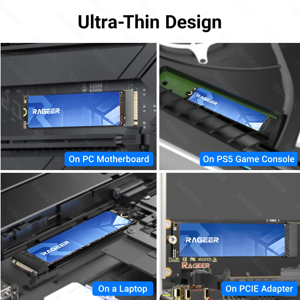 RAGEER M.2 2280 SSD Graphen + Kupfer + Wärmeleitpad – Bild 6