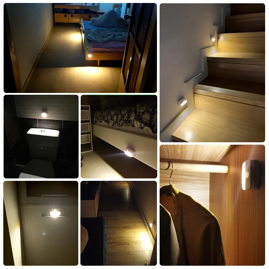 Auto ON/OFF LED Smart Nacht Lampe Unter Schrank Licht PIR – Bild 6