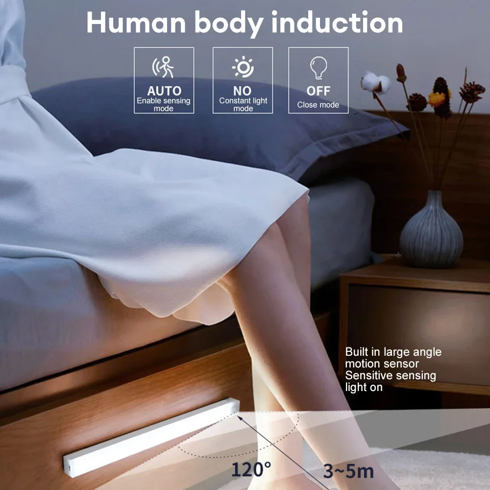 Motion Sensor Licht Drahtlose LED Nachtlicht USB Aufladbare – Bild 2