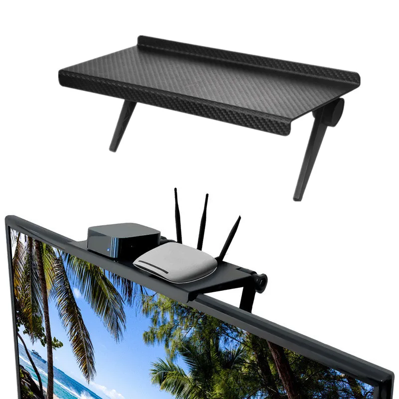 Home Organizer Einstellbare TV Bildschirm Top Regal Rack