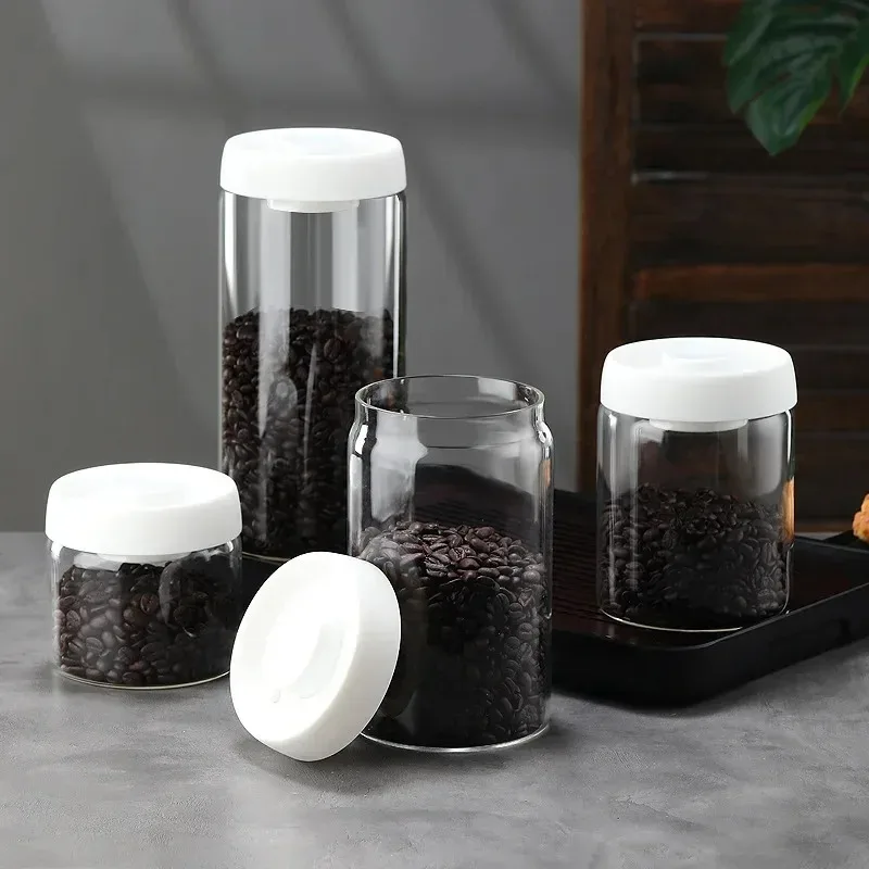 Manuelles, vakuumversiegeltes Kaffeedose aus Borosilikatglas – Bild 3