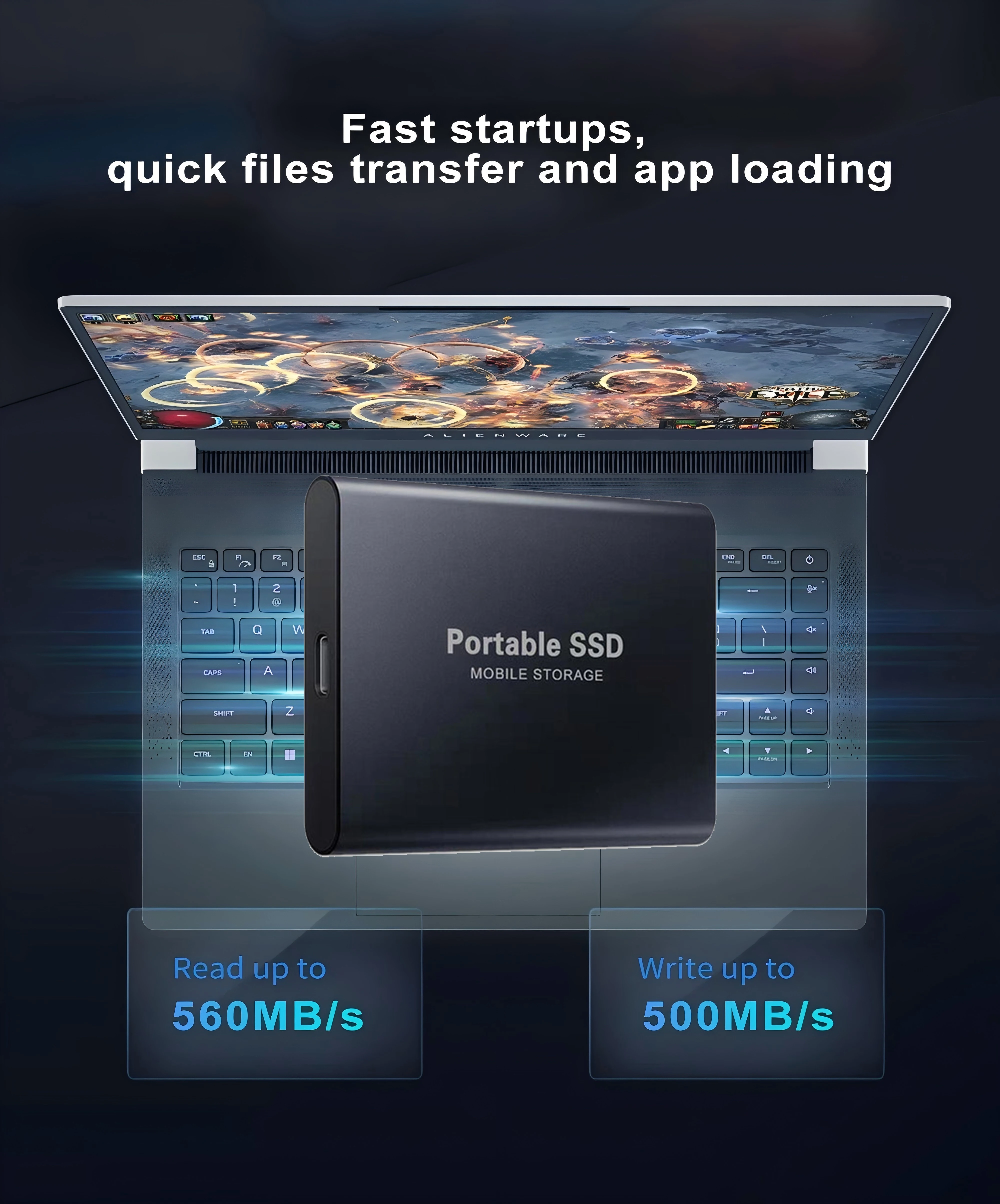 【Brand+】2026 Neue Externe SSD 1TB/2TB/4TB Langlebige Tragbare – Bild 5