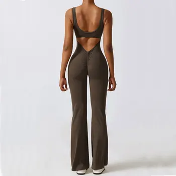 Gym-Set für Damen: Trainings-Yoga-Anzug, Sportbekleidung, Sport-Jumpsuit, Fitness-Romper, Dehnbare