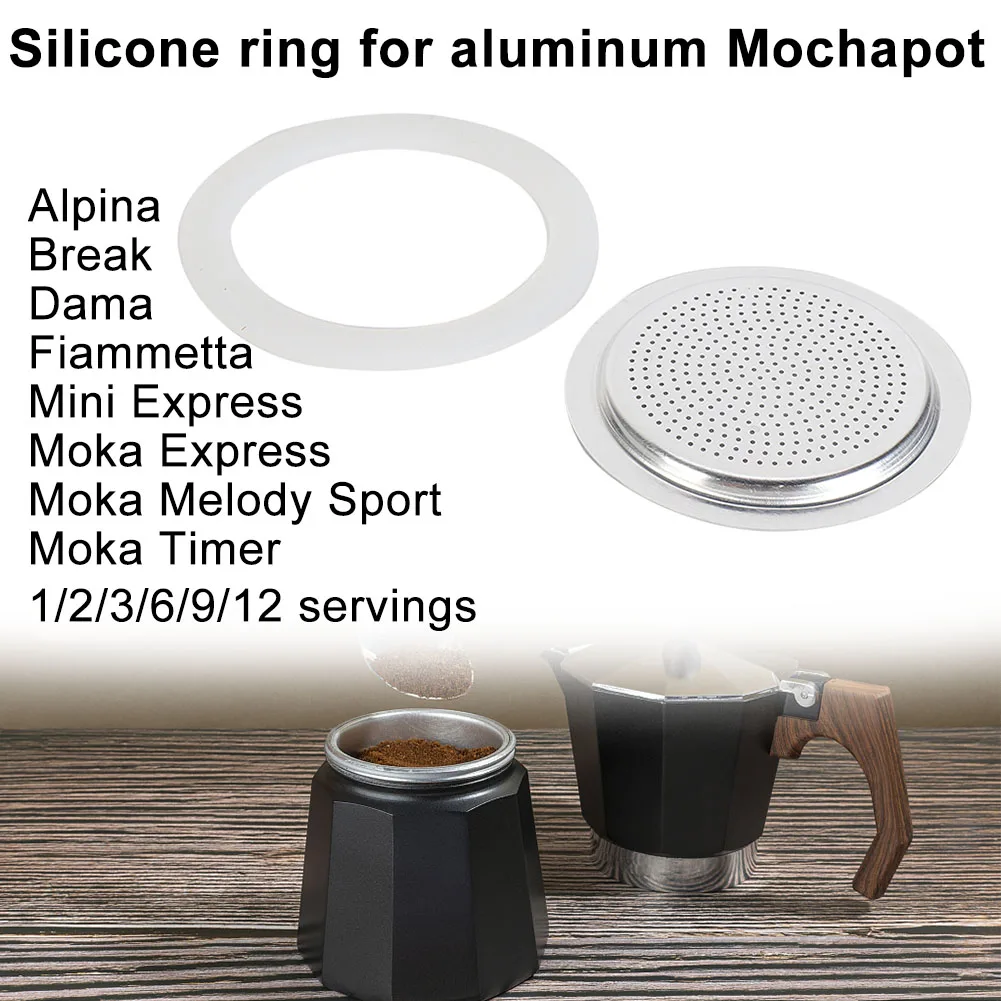 Kaffee Gummiring Silikon Moka Gummidichtung Filter Bildschirm – Bild 2