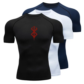Sommer Sport Tops Quick Dry männer Kompression Shirt Kurzarm Zweite Haut Gym Workout Short Fitness Lauf