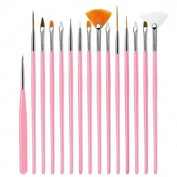 Pinselset mit feinen Details - Miniaturpinsel für Detaillierung und Kunstmalerei - Acryl, Aquarell (15 Stück)