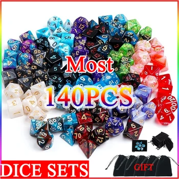 Mehrfarbige Würfel Set Zufällige Farbe Polyedrische RPG DND Rollenspiele Drachen Brettspiel Mehrere Würfel