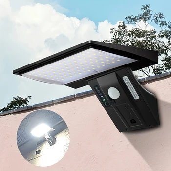 Solar-Sicherheitsleuchten, Solar-Flutlichter für den Außenbereich, wasserdicht, mit Bewegungsmelder, 4 Modi