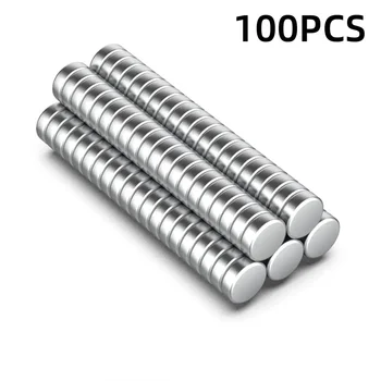 6x2mm starke runde Magnete für Kühlschrank, DIY, Bau, Wissenschaft, Handwerk, Bildung (100 Stück)