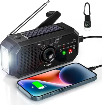 Tragbares Solarradio, Notfall-Kits, Erste-Hilfe-Radio mit Kurbel, Dynamo AM/FM-Radio, Blackout-Kraftwerk