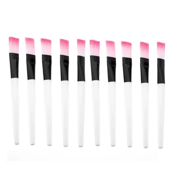 Gesicht Hautpflege Werkzeuge Maske Schlamm Mischen Pinsel Weiß Acryl Griff Faser Haar Kosmetische (10 Stück)