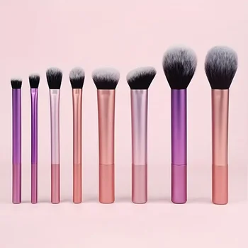 Make-up-Pinsel-Set, weiches synthetisches Haar, Make-up-Pinsel, Foundation, Rouge, Lidschatten (8 Stück)