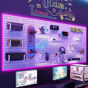 Kein Stanzen Stecktafel Wand Organizer Panel Regale für Gamer Zimmer, Badezimmer, Küche Lagerung Rack