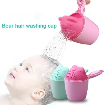 Kleinkind-Shampoo-Becher, Baby-Badekappe, Kinder-Haarwaschbecher mit Augenschutz, Badeschaufel