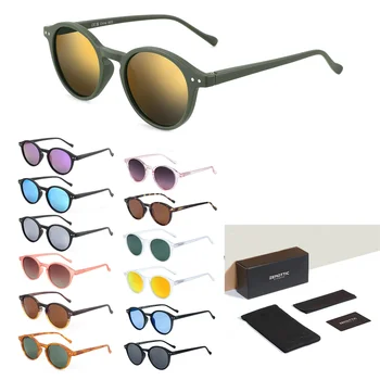 ZENOTTIC Retro Polarisierte Sonnenbrille 2026 2025 für Herren und Damen, Vintage Kleiner Runder Rahmen
