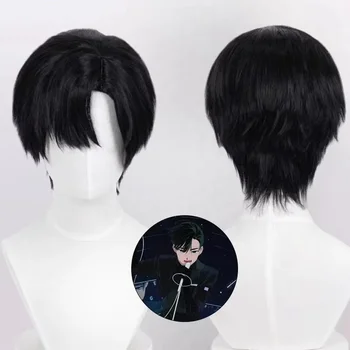 Alien Bühne Anime Ivan Cosplay Black Sorrow Cosplay Schwarze Perücke Kurze Schwarze Farbe Cos Perücken