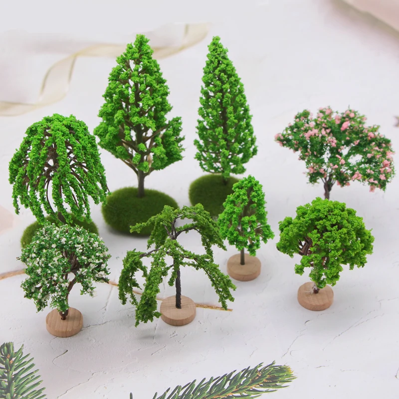 1Pcs Mini Diorama Mixed Tree Set Landschaft Landschaft Modell