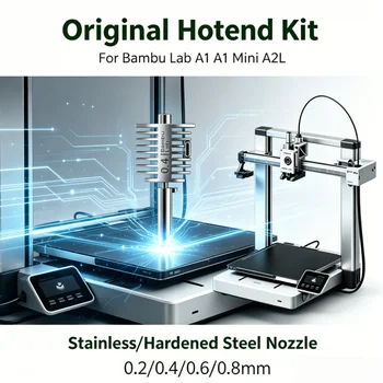 Hotend für Bambu Lab A2L/A1/A1 Mini Hotend Schnelle Geschwindigkeit 0,2/0,4/0,6/0,8mm Gehärtete Stahldüse