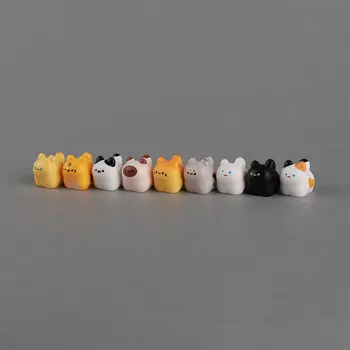 Cartoon-Katzen-Figuren Miniaturen Niedliche DIY-Handwerkskunst Mini-Katzen-Ornament Harz-Kunsthandwerk