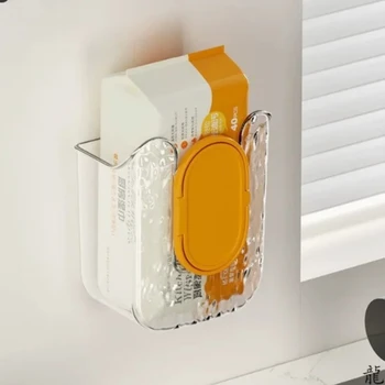 Wandmontierter Feuchttücher-Spender Selbstklebender Halter Küche Bad Toilettenpapier-Box