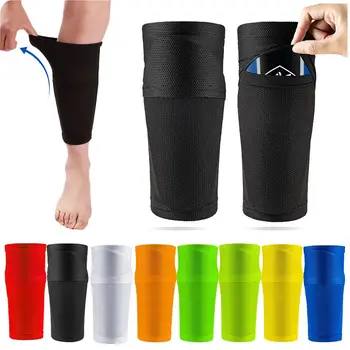 1 Paar Fußball Schienbeins chutz Fußball Crash proof Waden schutz Nylon Bein ärmel Socken Schienbeins chutz