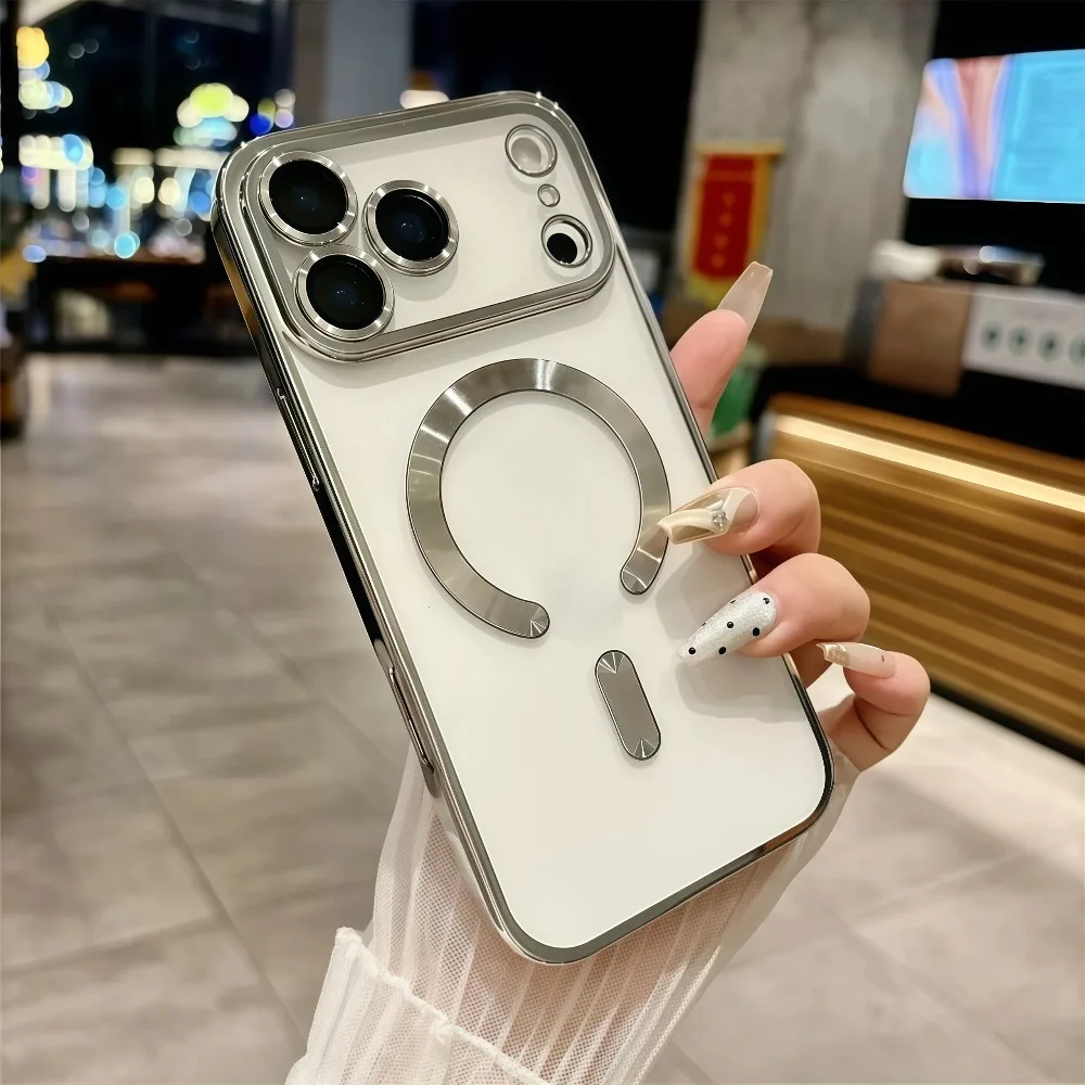 Luxuriöse MagSafe Magnetische Galvanisierte Handyhülle für – Bild 4