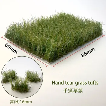 Höhe 16mm Kunstrasen Büschel Miniatur Büsche Pflanzen Cluster Für Diy Modell Sand Tisch Szene Garten