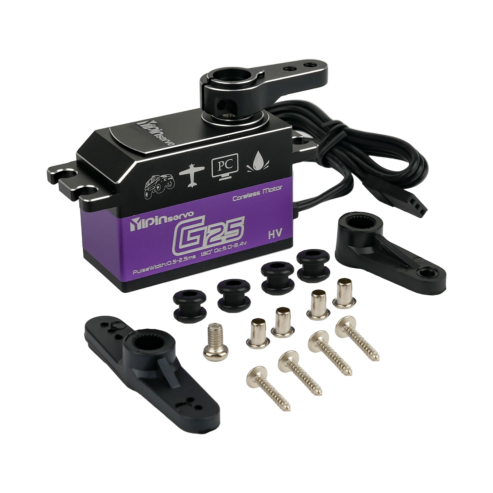 25 kg Digitalservo 7,4 V 180/270 Grad hohes Drehmoment – Bild 6