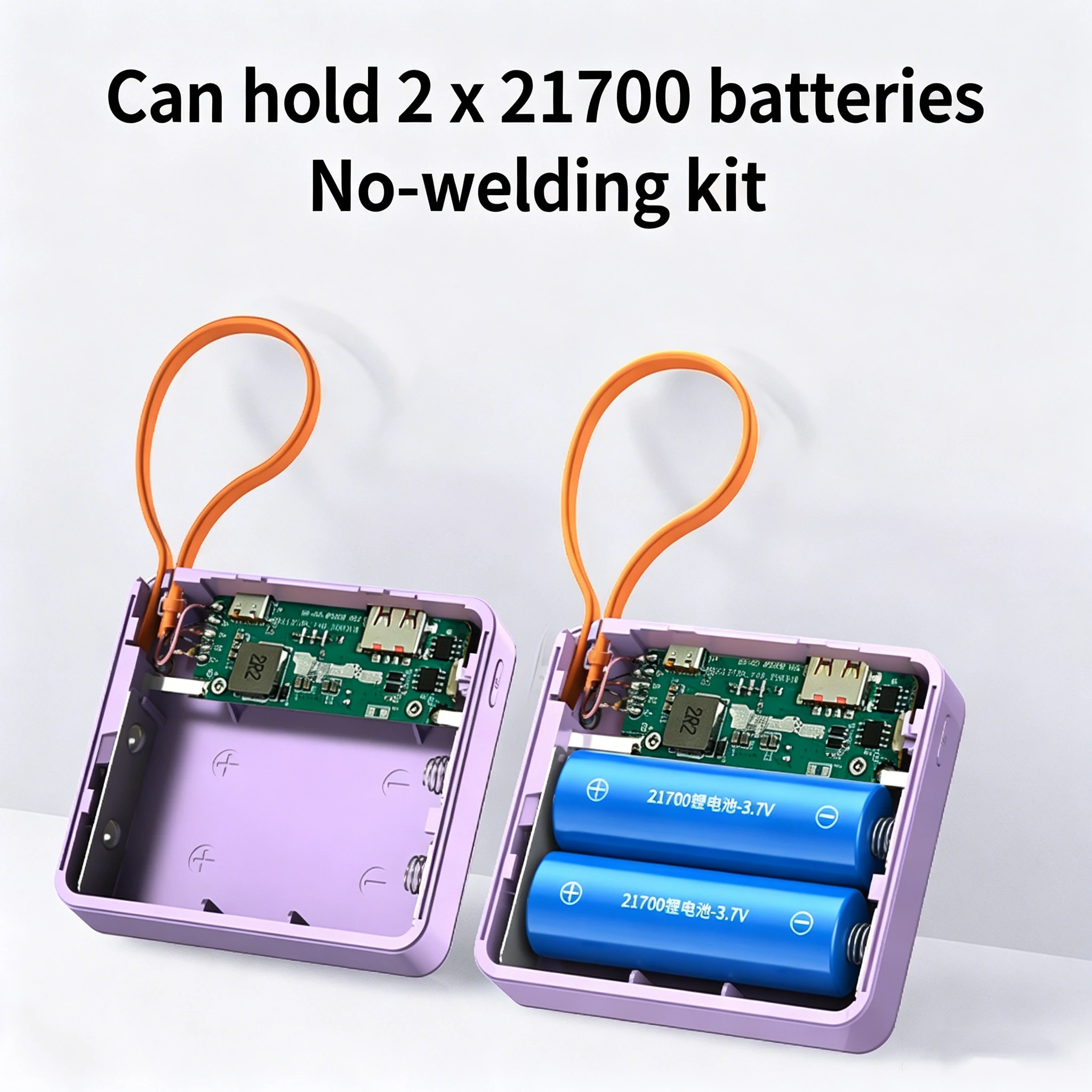 KEBIDU 10W PD 22,5W Schnellladungs-Powerbank-Gehäuse 2x21700 – Bild 2