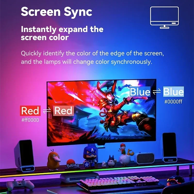 Smart Ambient PC Display Sync Computer Monitor – Bild 3