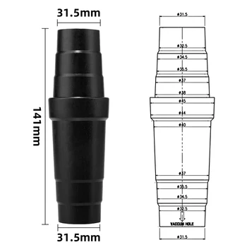 Haushaltsstaubsauger Zubehör Adapter Reduzierstück Mehrschichtiger Adapter Multifunktionsadapter Universal