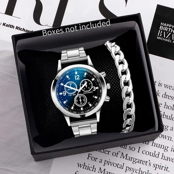 Herren Business Uhren Mode Herren Stahlband Quarzuhr mit Armband (Box nicht im Lieferumfang enthalten)