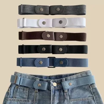 Elastischer Gürtel ohne Schnalle für Damen und Herren, Unisex-Stretchgürtel für Hosen, Jeans, lässiger
