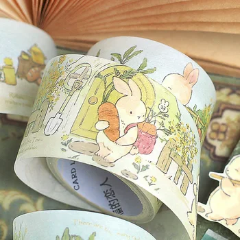 3 cm * 3 m Kawaii Cartoon Washi Tape Aufkleber Kreativität Stick Etiketten Junk Journal Scrapbooking Material