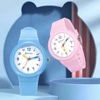 UTHAI CA03 Kinderuhr für 3-12 Jahre, modisch, einfach, sportlich, bequem, wasserdicht, Quarzuhren für Jungen