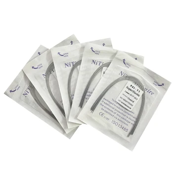 Paket Dental Arch Drähte Kieferorthopädische Super Elastische NITI Runde Rechteck Archwire (10 Stück)
