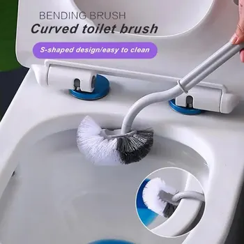 Haushalts-Toilettenbürste mit langem Griff; Wandmontierte Toilettenbürste; Reinigung ohne tote Winkel
