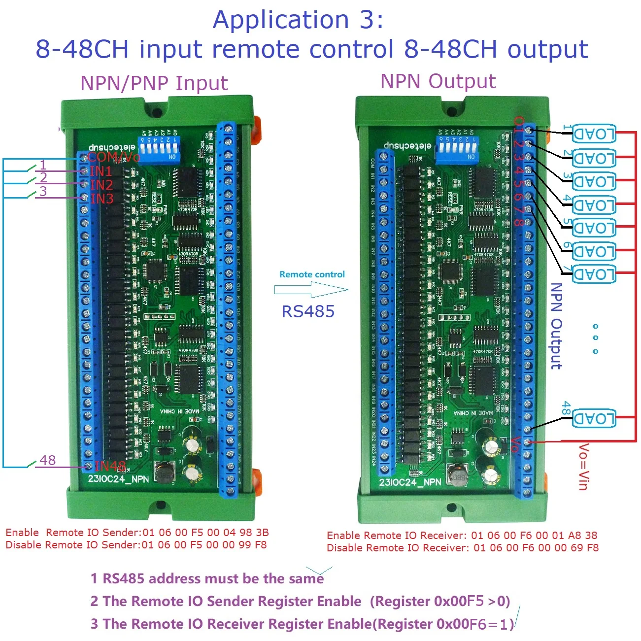 RS485 Remote IO Modul 8 16 24 32 48CH Multifunktions-SPS – Bild 2